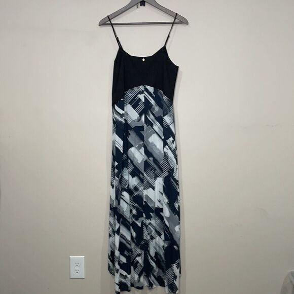 Samantha Lebowitz Tuxedo Midi Abstract Dress - Picture 5 of 10